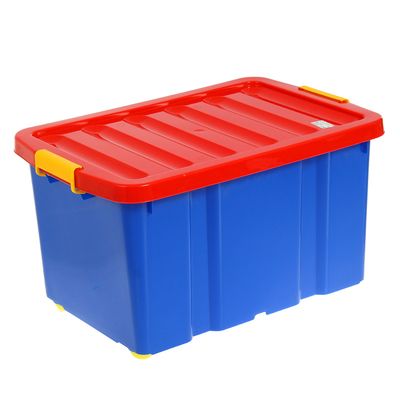 Ящик для игрушек с крышкой Jumbo, 60 л, на колёсиках