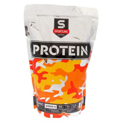 Протеин SportLine Dynamic Whey Protein, клубника-банан, спортивное питание, 1 кг