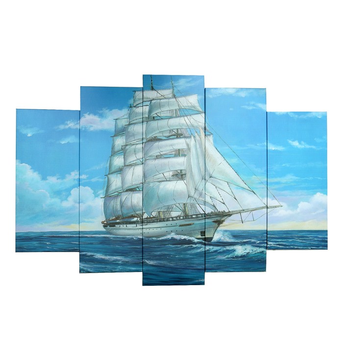 Картина модульная на подрамнике &quot;Корабль&quot;  120х80 см (2-24х53, 2-24х70, 1-24х80)