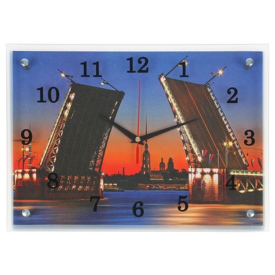 Часы настенные, серия: Город, &quot;Мост&quot;, 30х40 см