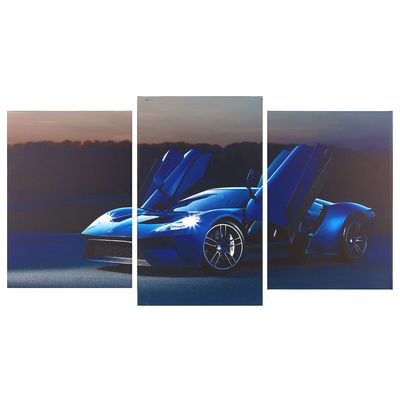 Картина модульная на подрамнике &quot;Синяя машина&quot;  2шт-31х44; 1-31х52; 70*105 см