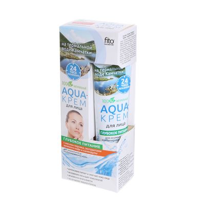 Aqua-крем для лица на термальной воде Камчатки &quot;Глубокое питание&quot; для норм. и комбинир. кожи, 45 мл