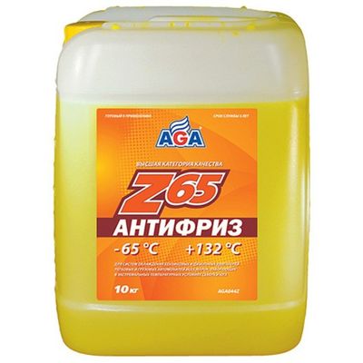 Антифриз AGA желтый -65С/+132С готовый 10л