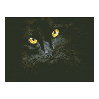 Набор алмазной вышивки «Черная кошка»