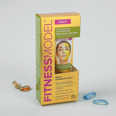 Mezo-маска для лица Fitness Model антиоксидантная с гиалуроновой кислотой, омолаживающая, 45   33007