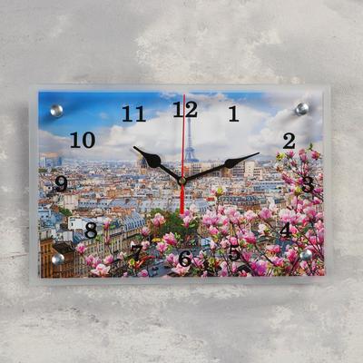 Часы настенные, серия: Цветы, &quot;Париж&quot;, 20х30 см