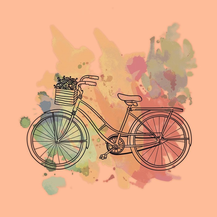 Термотрансфер «Велосипед», 19 × 19 см