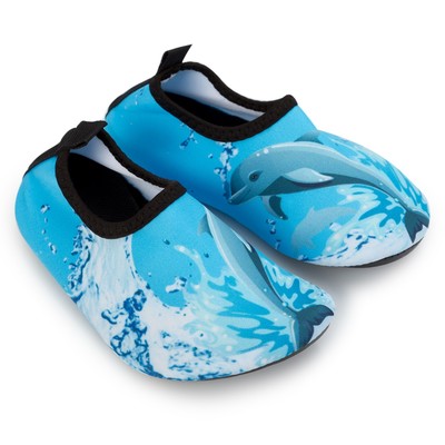 Аквашузы детские MINAKU «Дельфины» цвет голубой, размер 22-23