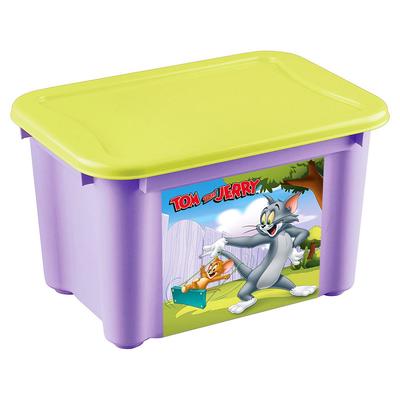 Ящик универсальный с аппликацией «Том и Джерри», цвет сиреневый