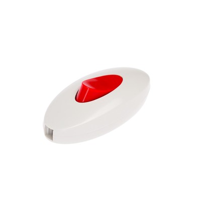 Выключатель Smartbuy, 6 А, 250 В, проходной, белый/красный