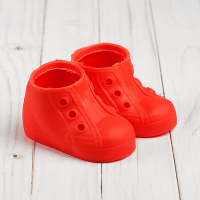 Ботинки для куклы «Шик», длина подошвы: 9,5 см, 1 пара, цвет красный