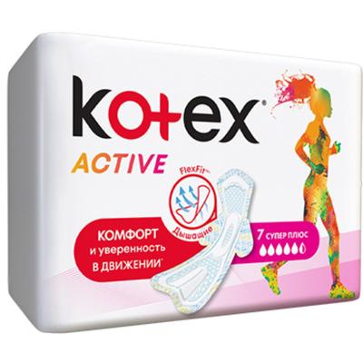 Kotex прокладки Active Super, 7 шт.