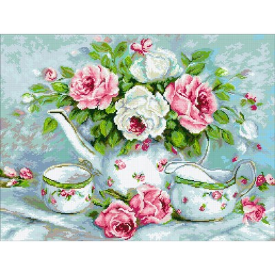 Набор алмазной вышивки «Розовый чай»