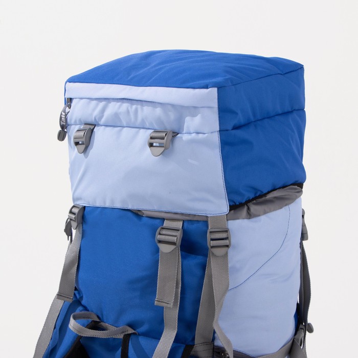 Рюкзак туристический, 80 л, отдел на шнурке, 2 наружных кармана, 2 боковых кармана, цвет голубой