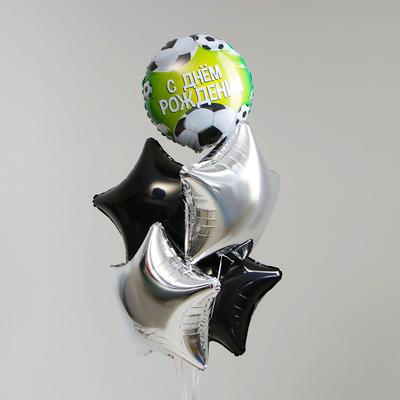 Букет из фольгированных шаров «С днём рождения. Футбол» набор 5 шт.