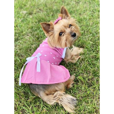 Платье Osso для собак «Маленькая кокетка», размер 22 (ДС 21-23 см), розовое