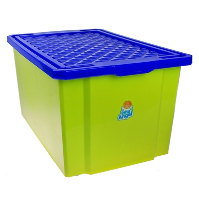 Ящик для игрушек с крышкой «Лего», 57 л, на колёсиках, цвет фисташковый