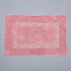Коврик «Вензель», 40×60 см, 900 г/м2, 100% хлопок, цвет розовый