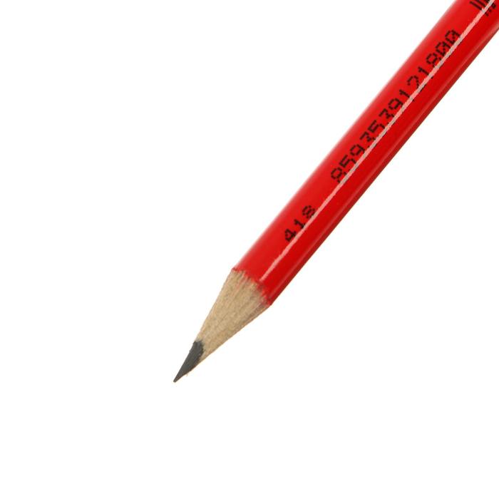 Карандаш чернографитный Koh-I-Noor 1395 HB, корпус красный, с ластиком