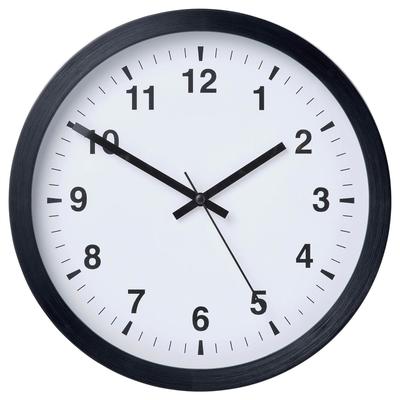 Настенные часы ЧАЛЛА, d=28 см, черные