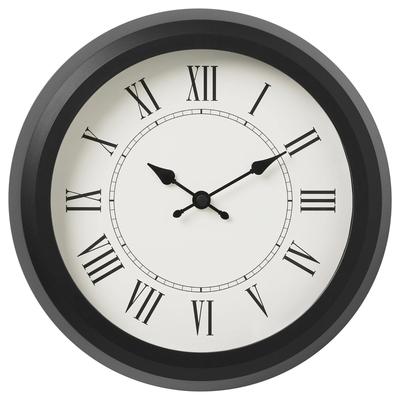 Настенные часы НУФРА, d=25 см, черные