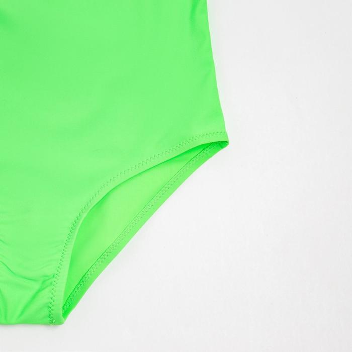 Купальник слитный для девочки, цвет зелёный, рост 116 см