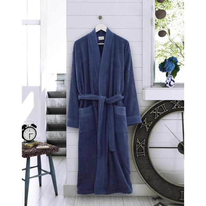 Мужской халат «VELNES», размер XXL, цвет синий