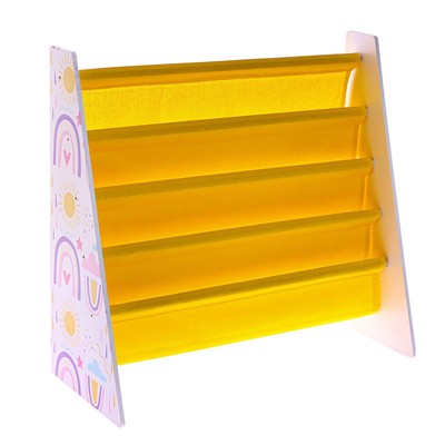Стеллаж - книжница «Радуга», 60 × 63, жёлтый текстиль