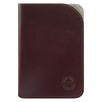 0-277 Обложка-футляр для паспорта, цвет коричневый 10х14х0,3см