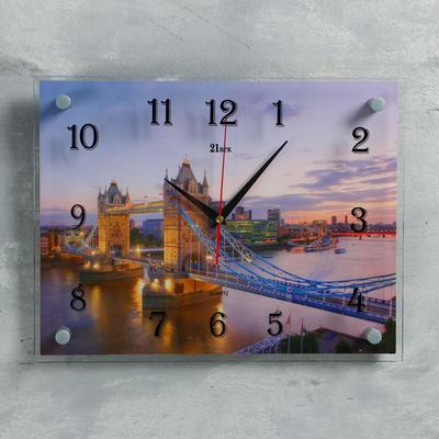 Часы настенные, серия: Город, &quot;Тауэрский мост&quot;, плавный ход, 30 х 40 см