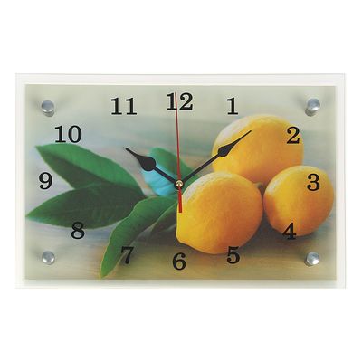 Часы настенные, серия: Кухня, &quot;Лимонный аромат&quot;, 20х30  см, микс