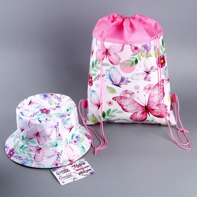 Детский набор «Бабочки» (панама+ рюкзак), р-р. 52-54 см