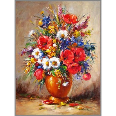 Алмазная мозаика «Весенний букет» 35 × 45 см, 37 цветов