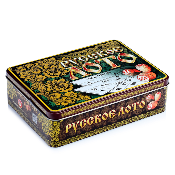 Фото к товару Лото Русское "Русские узоры" (жестяная коробка) Лото Русское "Русские узоры" (жестяная коробка)