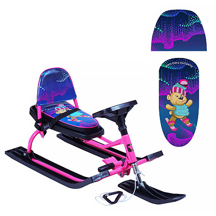 Игрушка Снегокат детский 124 "Comfort Baby Friends" (Animal Kids) со складной спинкой (Мишка-малышка