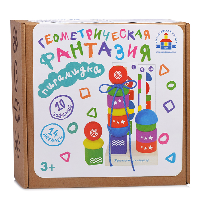 Фото к товару Пирамидка "Геометрическая фантазия" Пирамидка "Геометрическая фантазия"