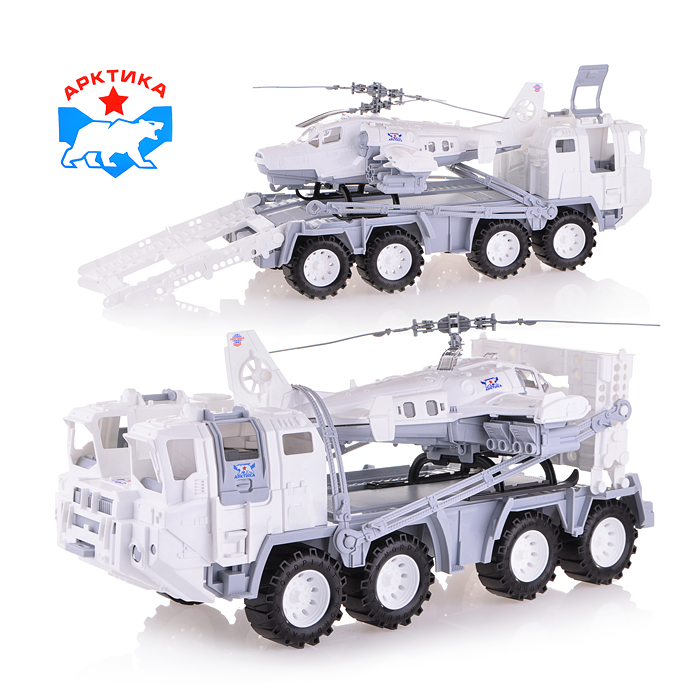 Военный тягач "Арктика" с вертолетом Военный тягач "Арктика" с вертолетом