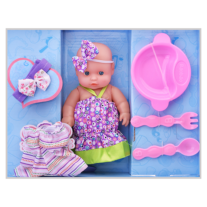 Фото к товару Пупс 702LSB с аксессуарами, в коробке Пупс 702LSB с аксессуарами, в коробке