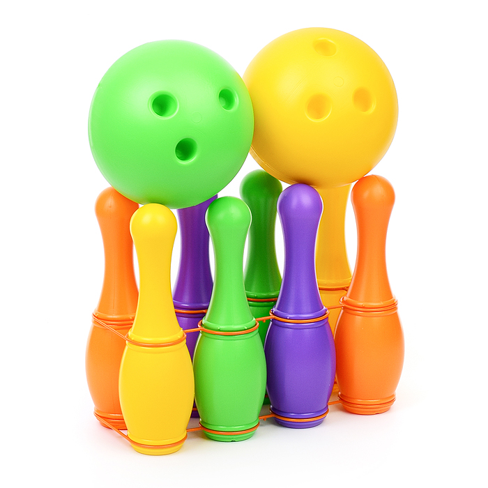 Фото к товару Кегли с большими мячиками (8+2) Кегли с большими мячиками (8+2)
