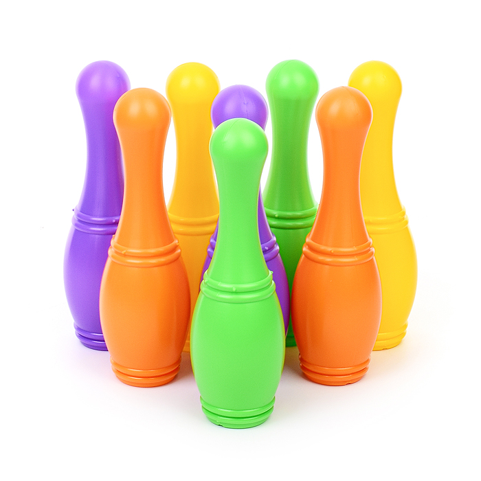 Фото к товару Кегли с большими мячиками (8+2) Кегли с большими мячиками (8+2)