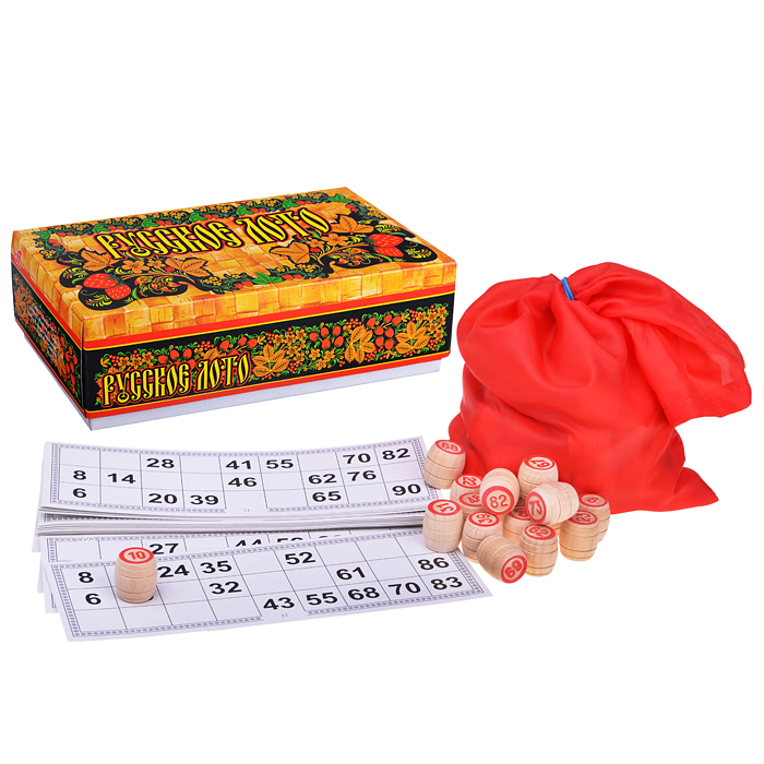 Русское лото в картонной коробке "Земляника" (260*120*85) Русское лото в картонной коробке "Земляника" (260*120*85)