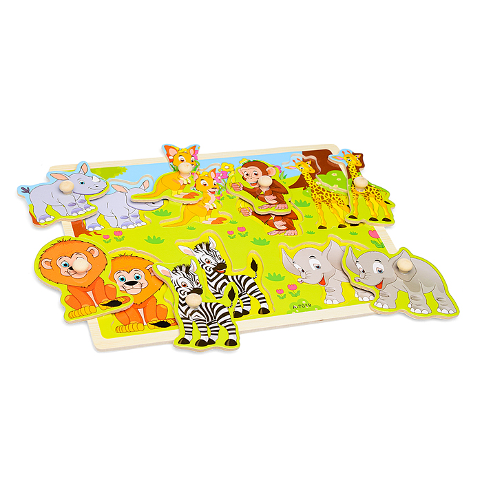 Пазл-вкладыш D0062 "Животный мир Африки"