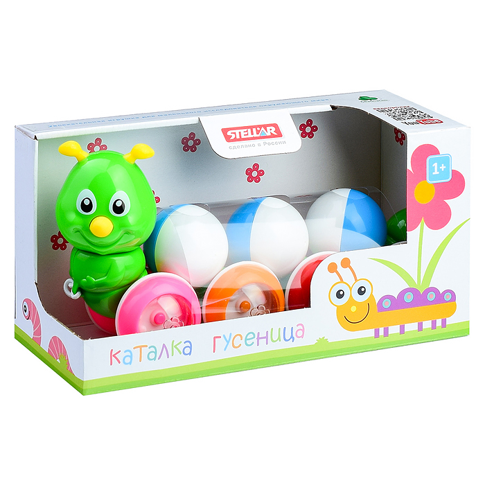 Фото к товару Каталка Гусеница с шариками Каталка Гусеница с шариками