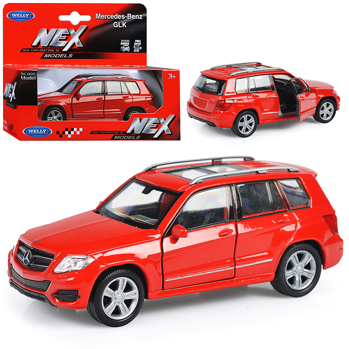 Машинка 1:38 Mercedeces-Benz GLK, пруж. мех., цвет в асс. Машинка 1:38 Mercedeces-Benz GLK, пруж. мех., цвет в асс.