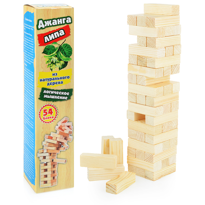 Настольная игра "Джанга Липа" большая (из натурального дерева) Настольная игра "Джанга Липа" большая (из натурального дерева)