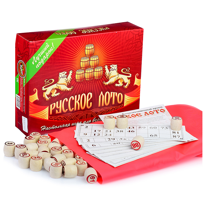 Игра "Русское лото" (бочонок из древопласта) Игра "Русское лото" (бочонок из древопласта)
