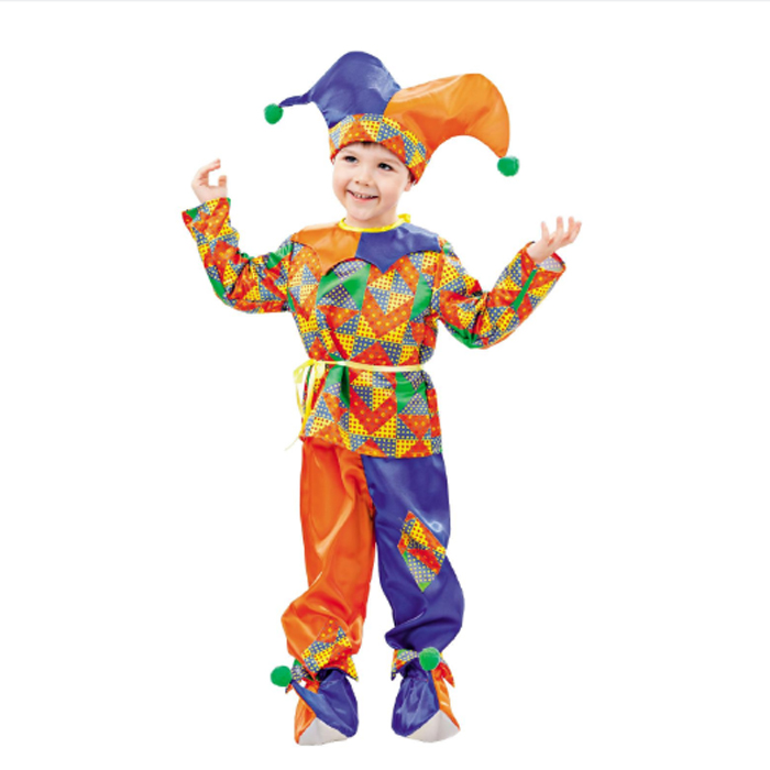 Костюм "Петрушка" (рубашка с поясом, брюки, колпак, башмачки) размер 122-64 Костюм "Петрушка" (рубашка с поясом, брюки, колпак, башмачки) размер 122-64