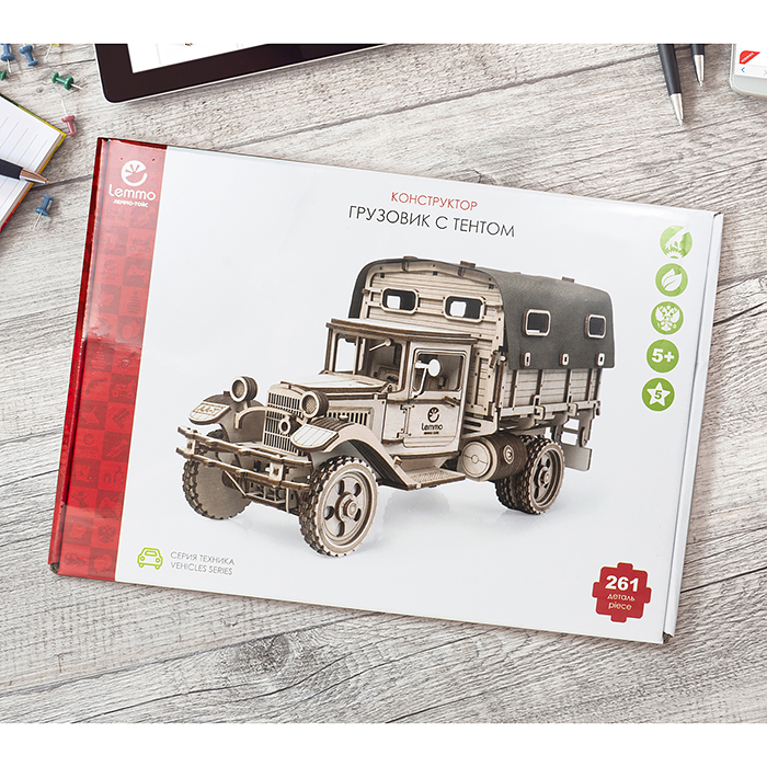 Фото к товару Конструктор Грузовик с тентом Конструктор Грузовик с тентом