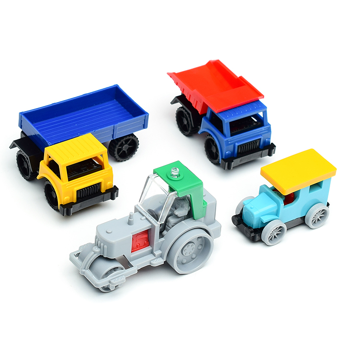 Фото к товару Набор Каток, самосвал, полуприцеп,фаэтон Набор Каток, самосвал, полуприцеп,фаэтон