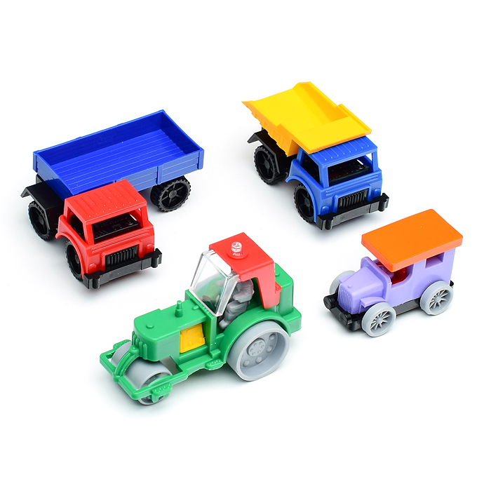 Фото к товару Набор Каток, самосвал, полуприцеп,фаэтон Набор Каток, самосвал, полуприцеп,фаэтон